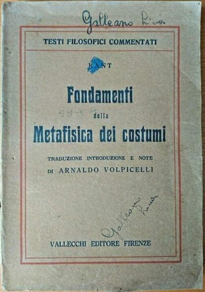 Fondamenti di metafisica dei costumi